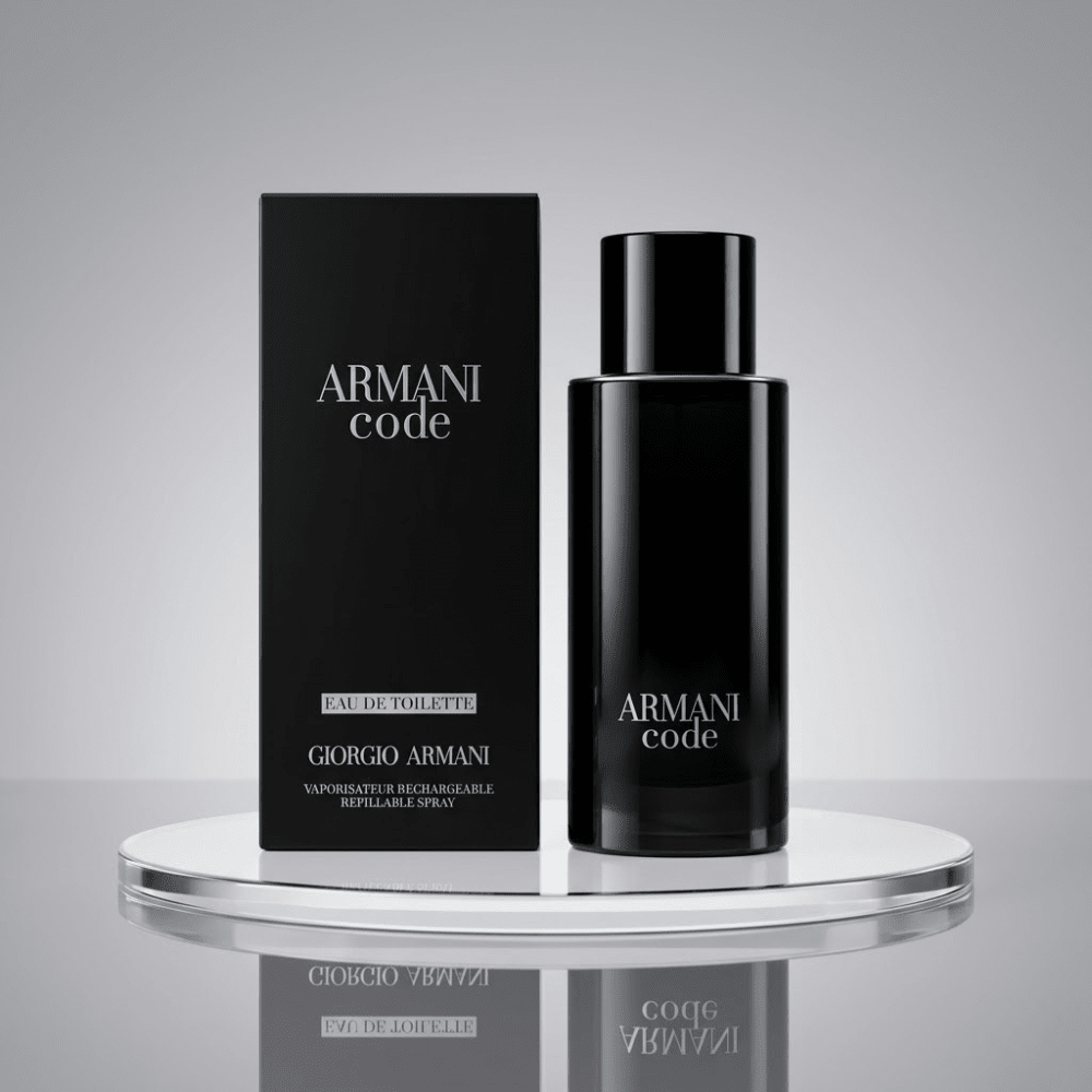 Armani Code by Giorgio Armani, 4.2 oz EDT Refillable Spray for Men - Unik Glow