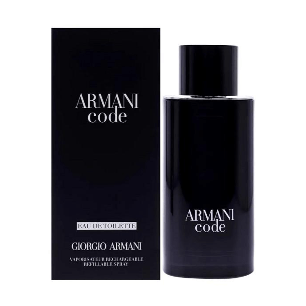 Armani Code by Giorgio Armani, 2.5 oz EDT Refillable Spray for Men - Unik Glow