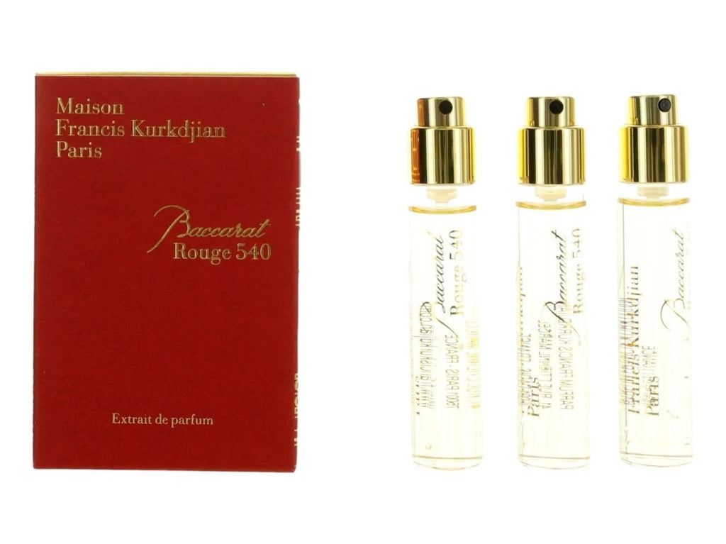 Baccarat Rouge 540, 3 x 0.37oz Extrait de Parfum Spray for Unisex - UnikGlow