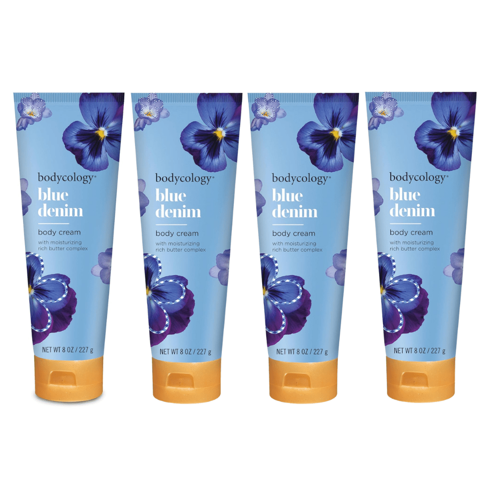Blue Denim by Bodycology, 4 Pack 8oz Moisturizing Body Cream women - Unik Glow