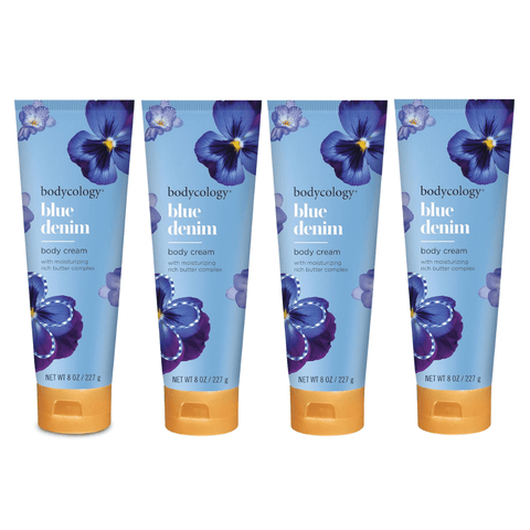Blue Denim by Bodycology, 4 Pack 8oz Moisturizing Body Cream women - Unik Glow