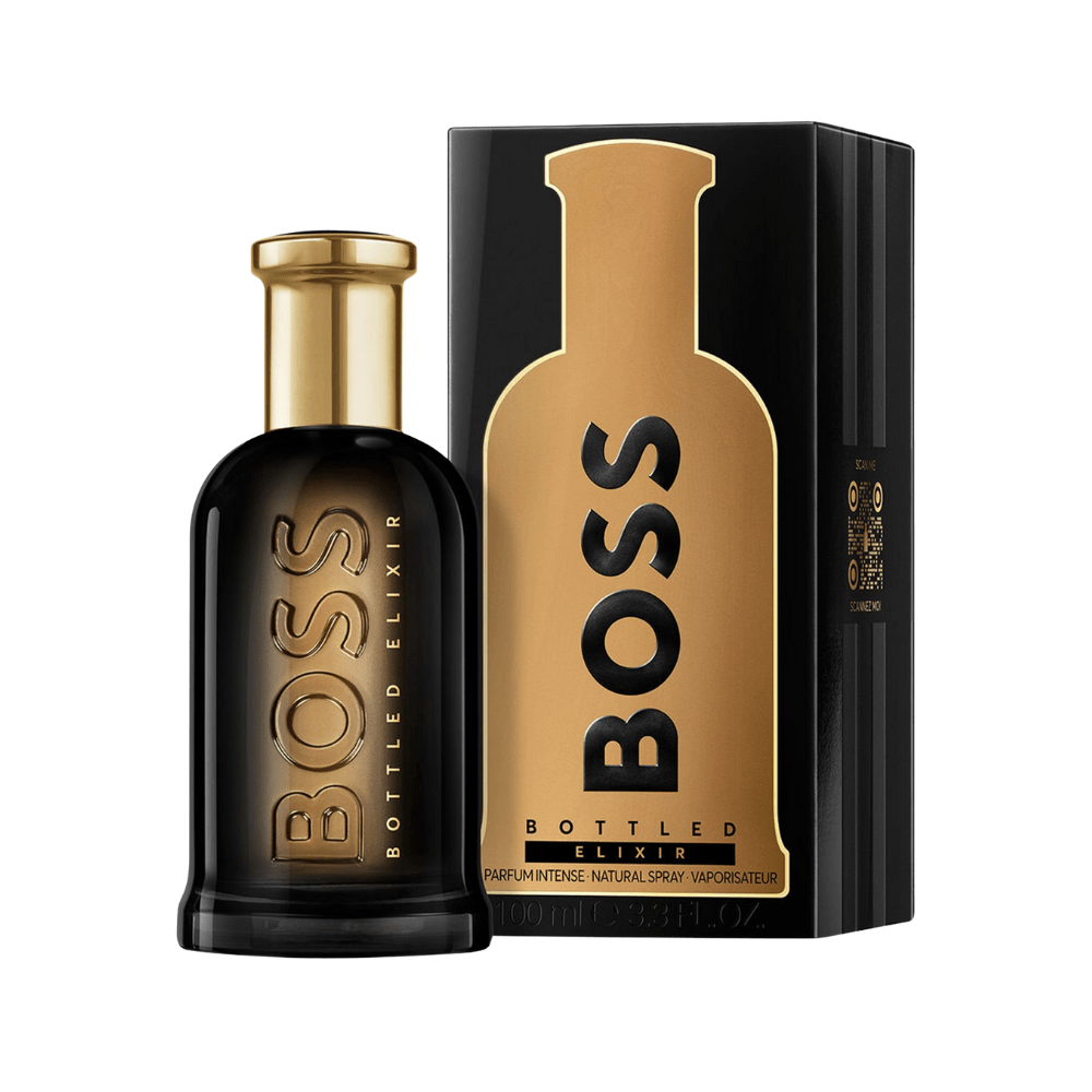 Boss Bottled Elixer by Hugo Boss, 3.4 oz Parfum Intense Spray for Men - Unik Glow