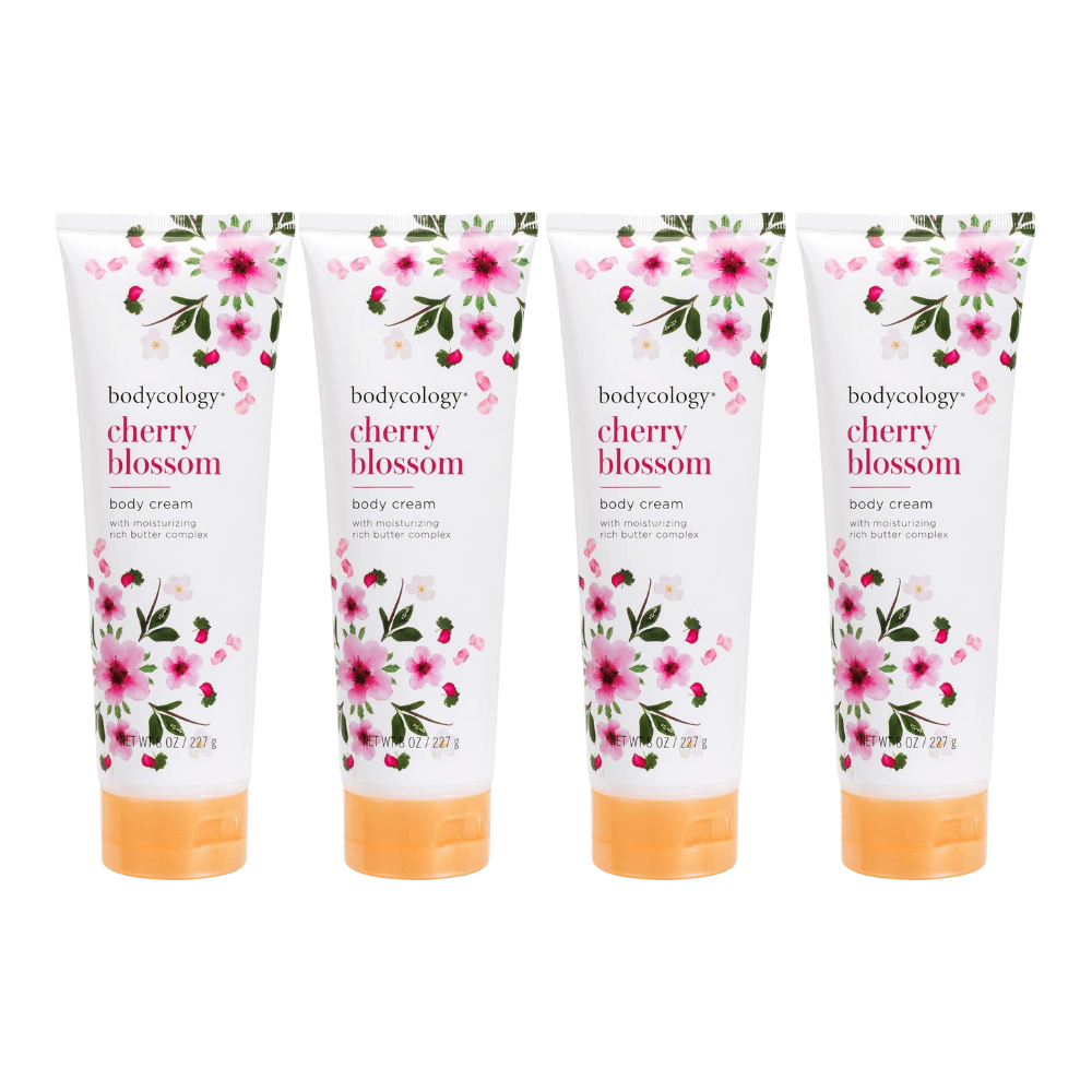 Cherry Blossom by Bodycology, 4 Pack 8oz Moisturizing Body Cream women - Unik Glow