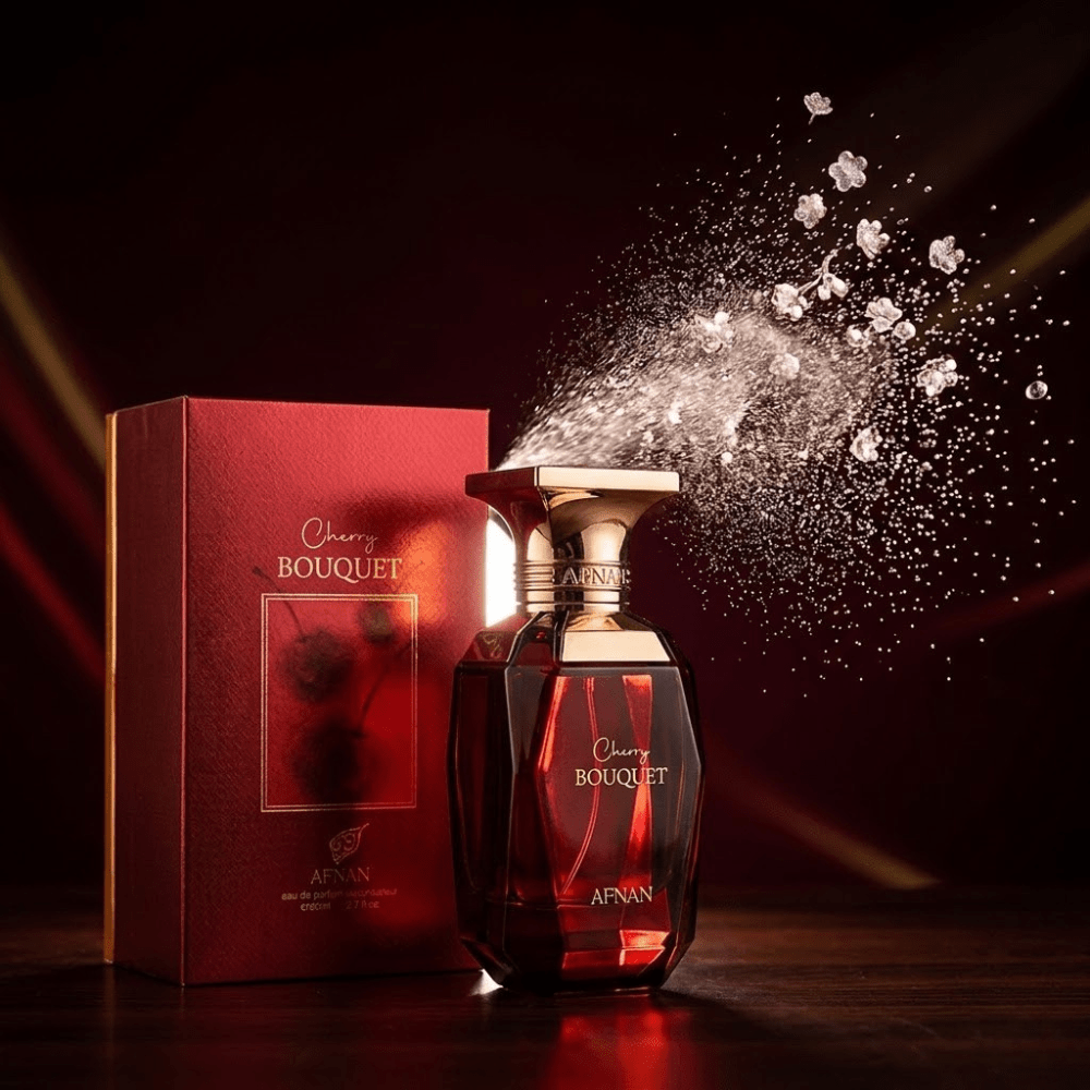 Cherry Bouquet by Afnan, 2.7 oz Eau De Pafum Spray for Women - Unik Glow