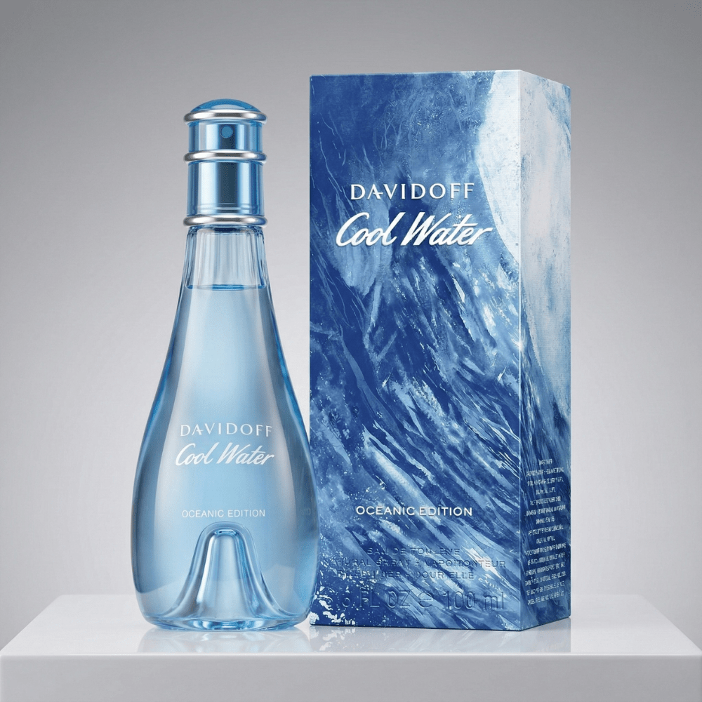 Cool Water Oceanic Edition by Davidoff, 3.3 oz EDT Spray for Women - Unik Glow
