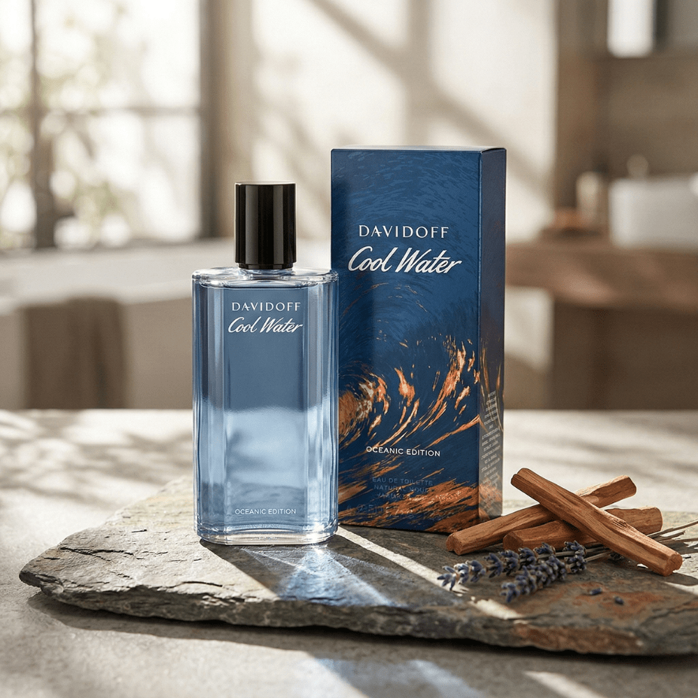Cool Water Oceanic Edition by Davidoff, 4.2 oz EDT Spray for Men - Unik Glow