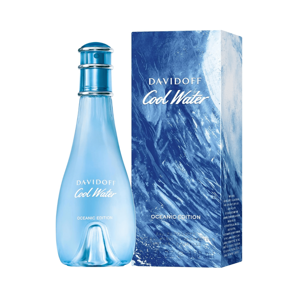 Cool Water Oceanic Edition by Davidoff, 3.3 oz EDT Spray for Women - Unik Glow