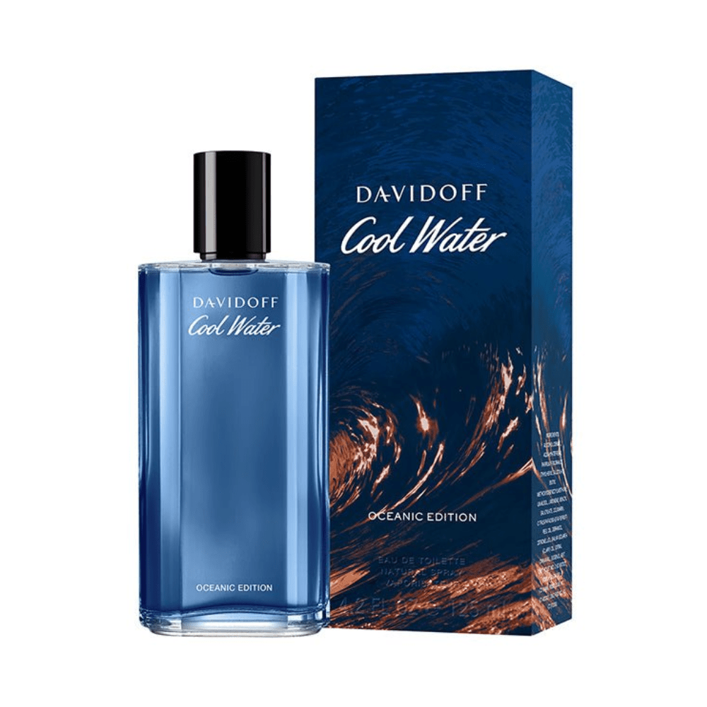 Cool Water Oceanic Edition by Davidoff, 4.2 oz EDT Spray for Men - Unik Glow