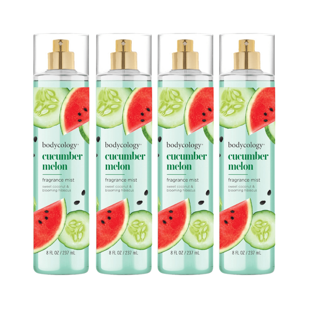 Cucumber Melon by Bodycology, 4 Pack 8 oz Fragrance Mist for Women - Unik Glow