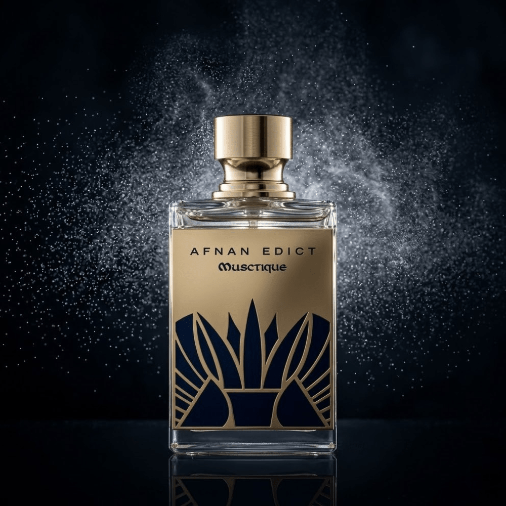 Edict Musctique by Afnan, 2.7 oz Extrait de Parfum Spray for Unisex - Unik Glow