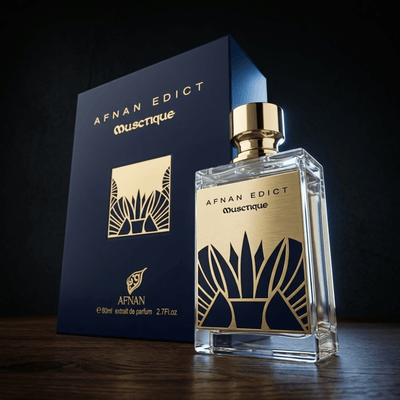 Edict Musctique by Afnan, 2.7 oz Extrait de Parfum Spray for Unisex - Unik Glow