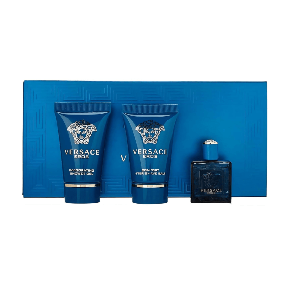 Eros by Versace, 3 Piece Mini Gift Set for Men - Unik Glow