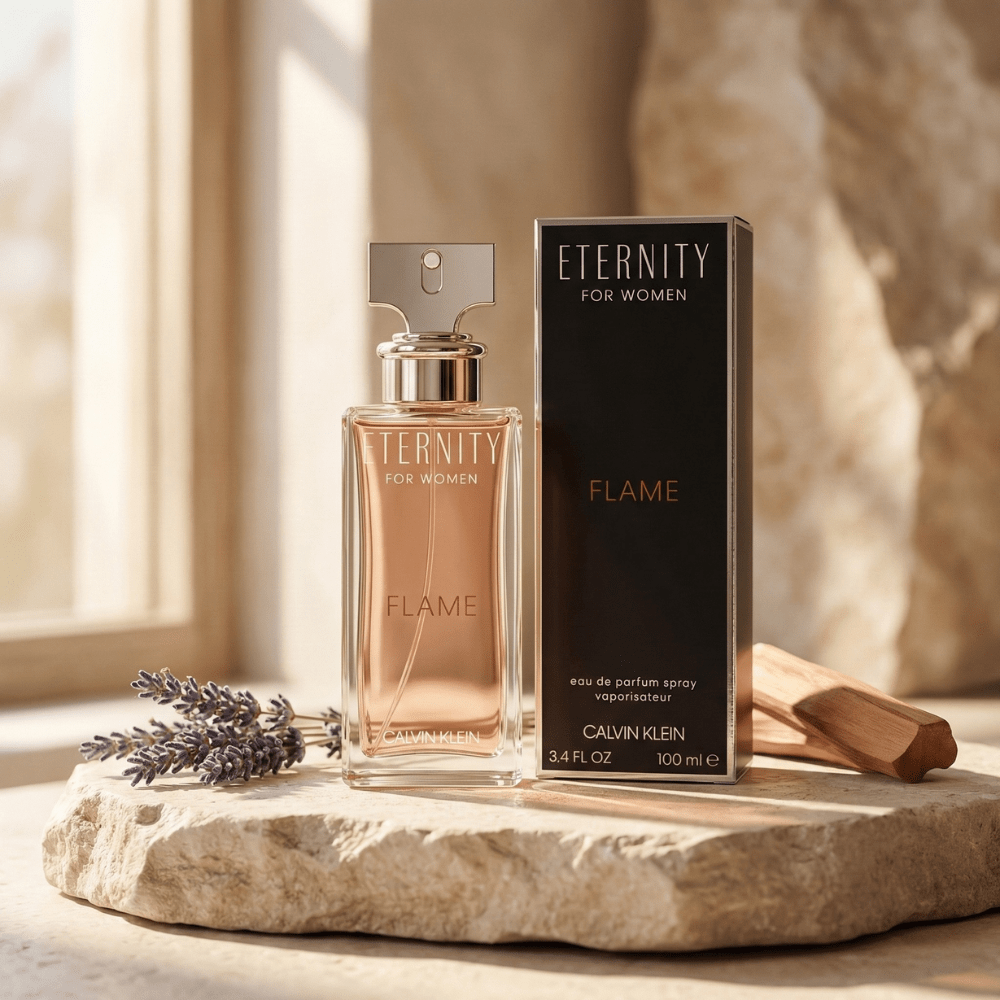 Eternity Flame by Calvin Klein, 3.4 oz EDP Spray for Women - Unik Glow