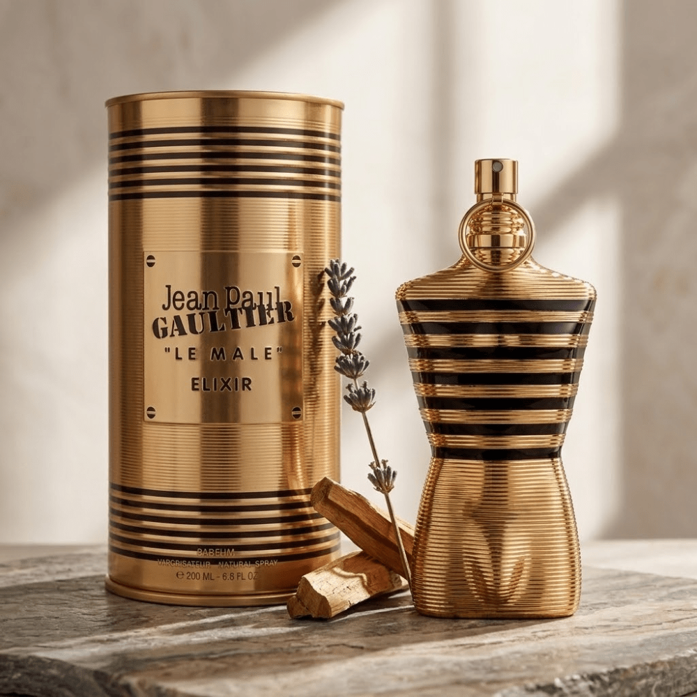 Jean Paul Gaultier Le Male Elixir by JPG, 6.8 oz Parfum Spray for Men - Unik Glow