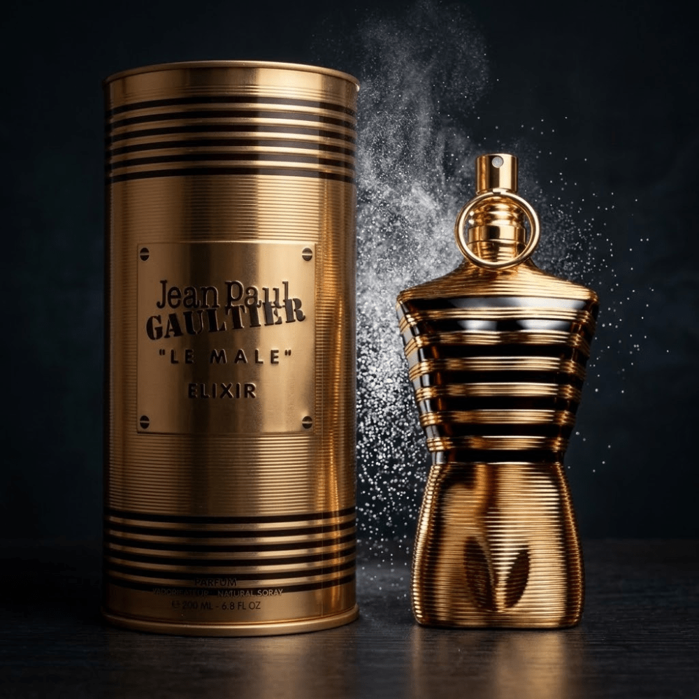Jean Paul Gaultier Le Male Elixir by JPG, 6.8 oz Parfum Spray for Men - Unik Glow