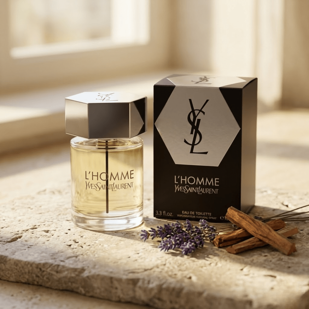 L'Homme by Yves Saint Laurent, 3.3 oz EDT Spray for Men - Unik Glow