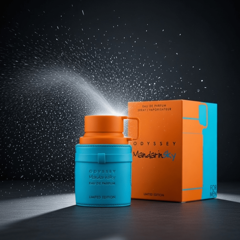 Odyssey Mandarin Sky by Armaf, 3.4 oz EDP Spray for Men - Unik Glow