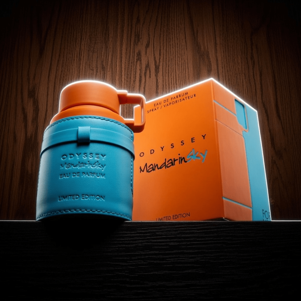 Odyssey Mandarin Sky by Armaf, 3.4 oz EDP Spray for Men - Unik Glow