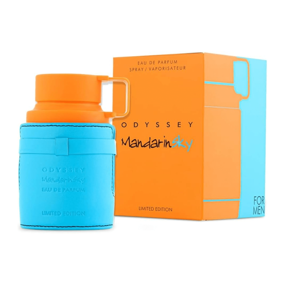 Odyssey Mandarin Sky by Armaf, 3.4 oz EDP Spray for Men - Unik Glow