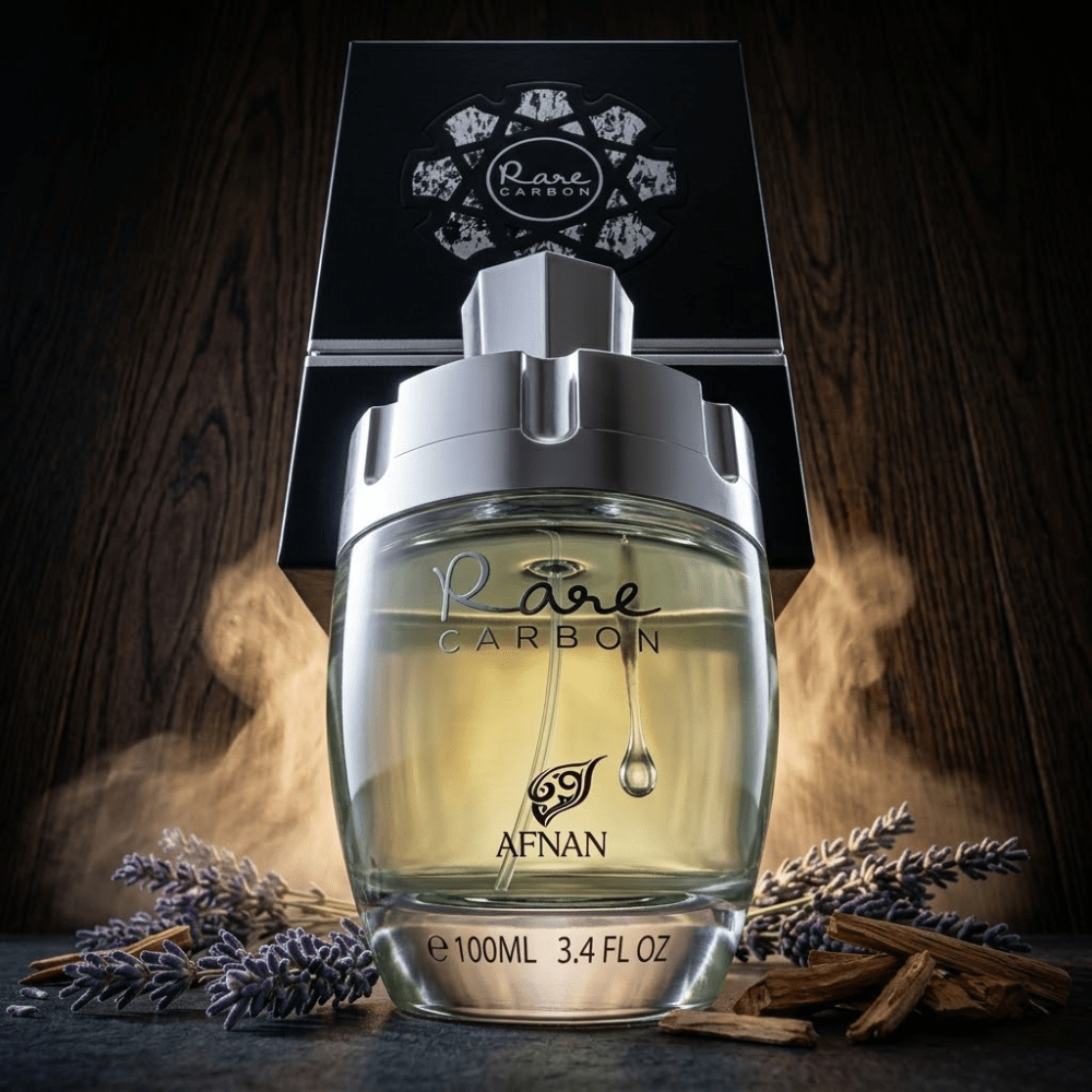 Rare Carbon by Afnan, 3.4 oz EDP Spray for Men - Unik Glow