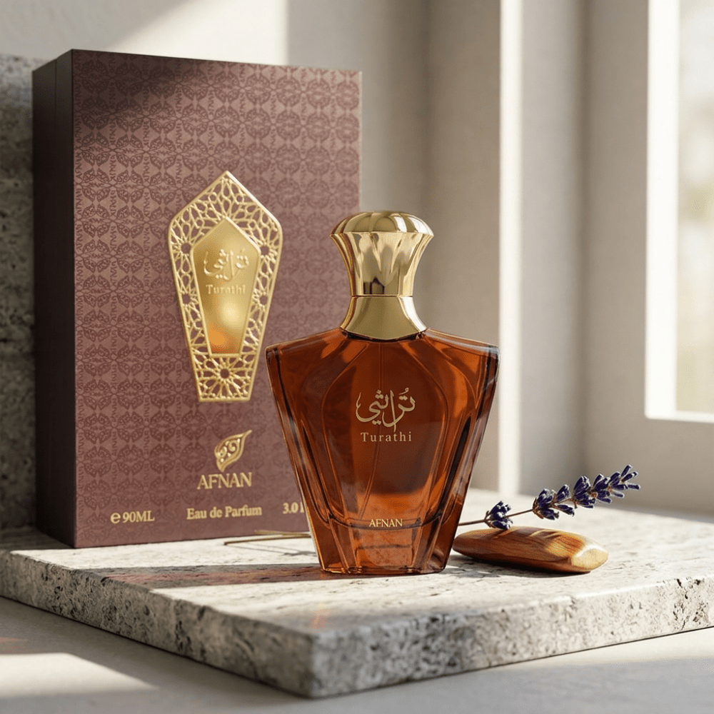 Turathi Brown by Afnan, 3 oz EDP Spray for Men - Unik Glow