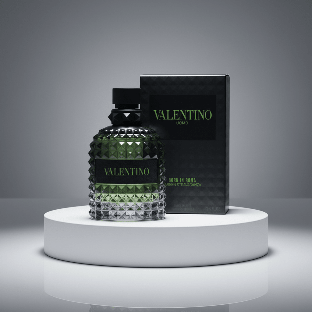 Valentino Born in Roma Green Stravaganza by Valentino, 3.4oz EDT Spray men - Unik Glow