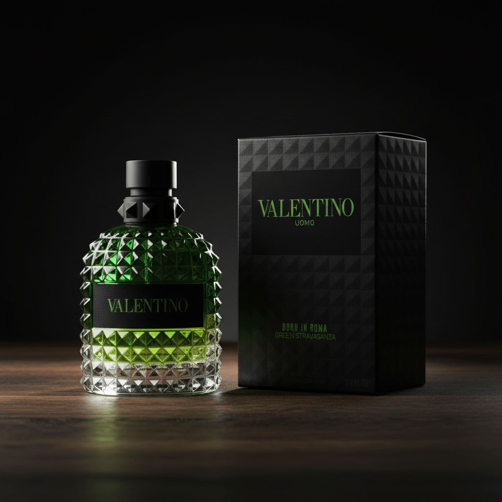 Valentino Born in Roma Green Stravaganza by Valentino, 3.4oz EDT Spray men - Unik Glow