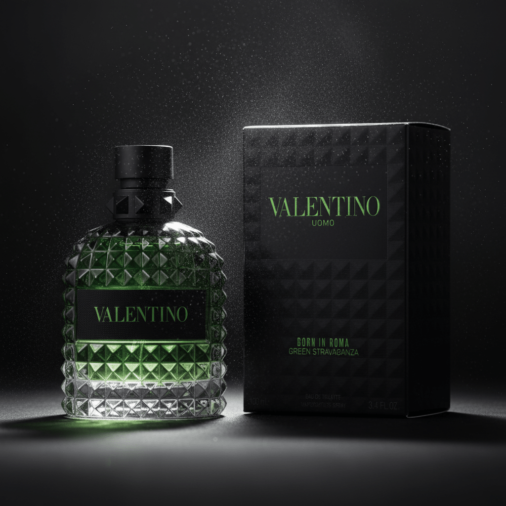 Valentino Born in Roma Green Stravaganza by Valentino, 3.4oz EDT Spray men - Unik Glow