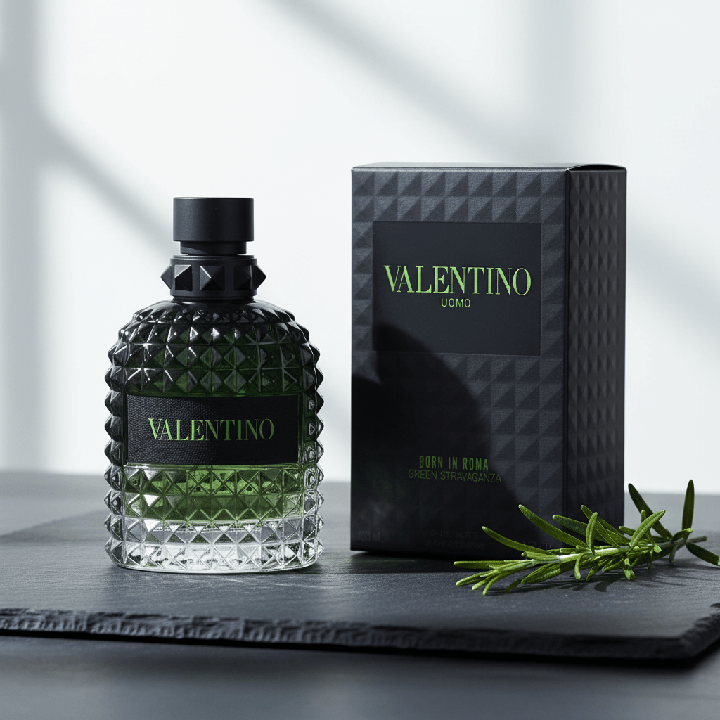 Valentino Born in Roma Green Stravaganza by Valentino, 3.4oz EDT Spray men - Unik Glow