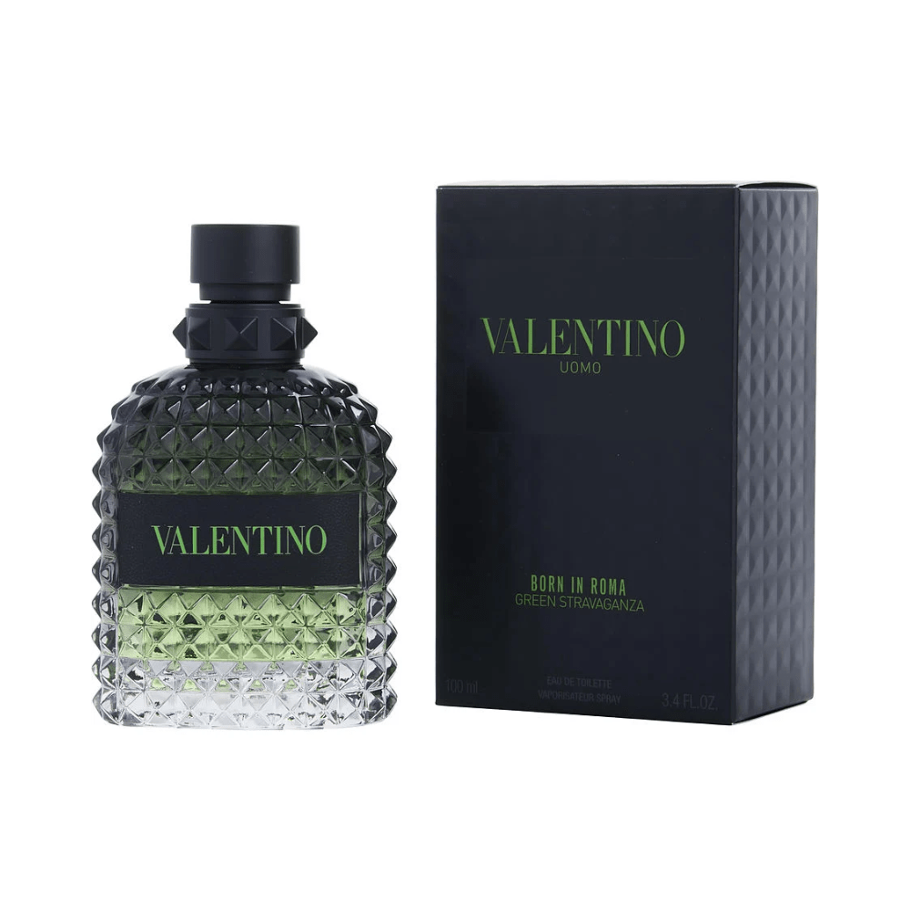 Valentino Born in Roma Green Stravaganza by Valentino, 3.4oz EDT Spray men - Unik Glow