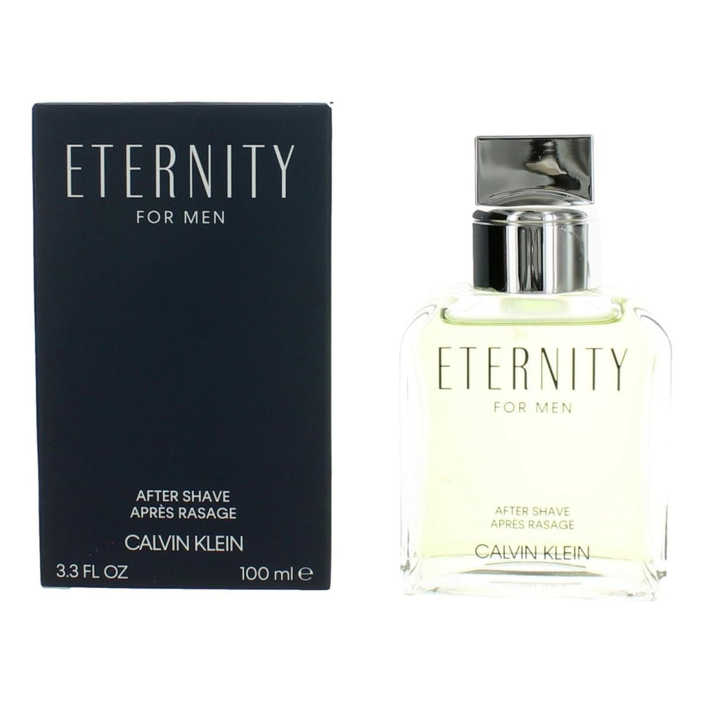 Eternity by Calvin Klein, 3.4 oz After Shave Splash for Men - Unik Glow