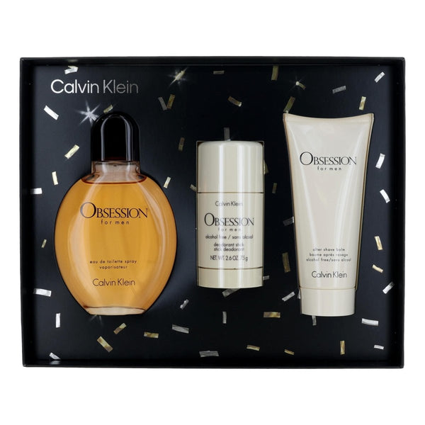 Obsession by Calvin Klein, 3 Piece Gift Set for Men - Unik Glow