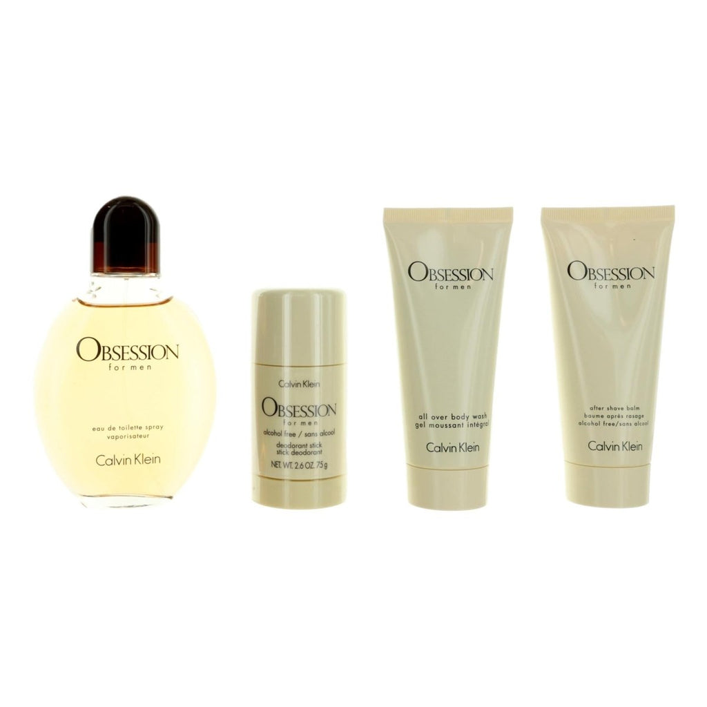 Obsession by Calvin Klein, 4 Piece Gift Set for Men - Unik Glow