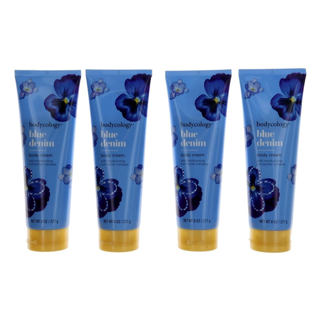 Blue Denim by Bodycology, 4 Pack 8oz Moisturizing Body Cream women - Unik Glow