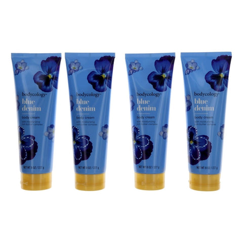 Blue Denim by Bodycology, 4 Pack 8oz Moisturizing Body Cream women - Unik Glow