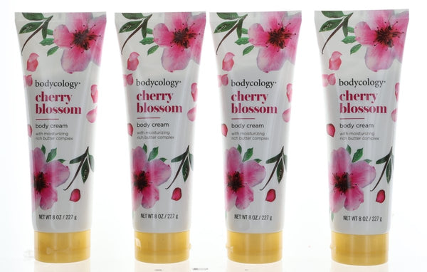 Cherry Blossom by Bodycology, 4 Pack 8oz Moisturizing Body Cream women - Unik Glow