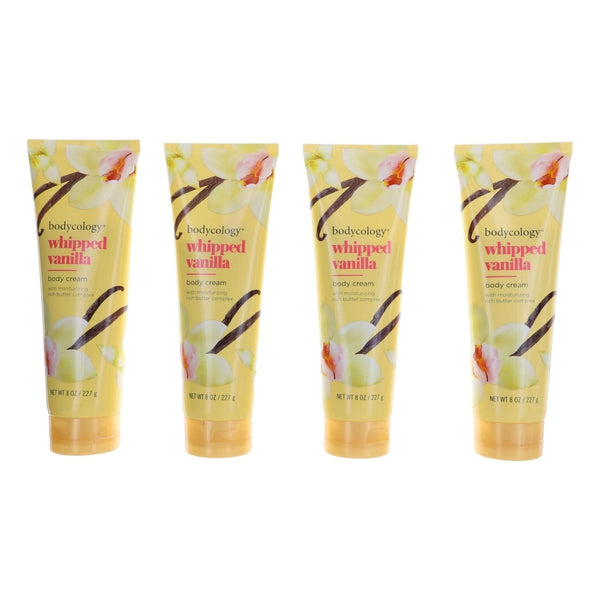Whipped Vanilla by Bodycology, Pack 4 of 8oz each Moisturizing Body Cream women - Unik Glow