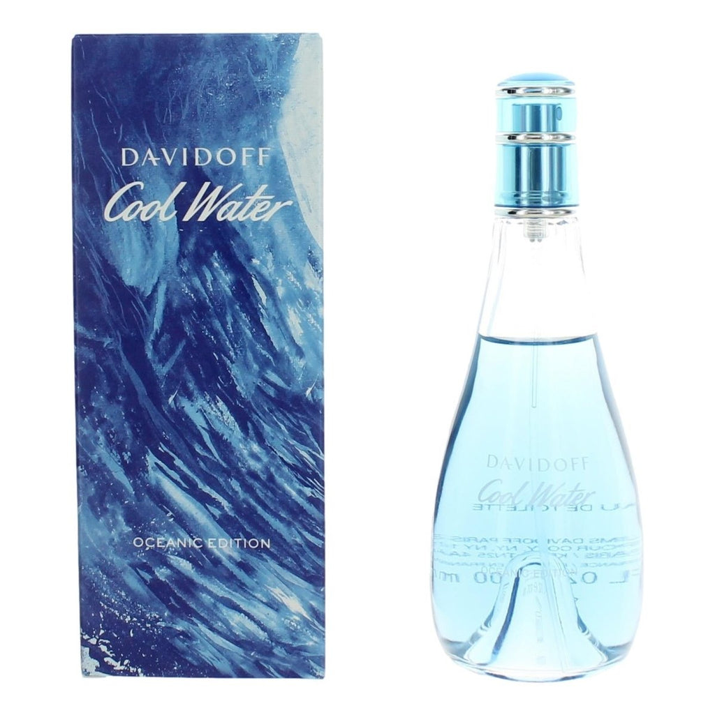 Cool Water Oceanic Edition by Davidoff, 3.3 oz EDT Spray for Women - Unik Glow